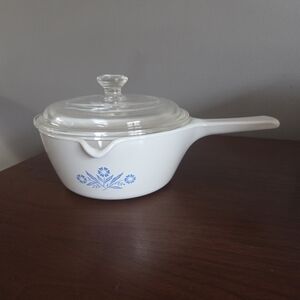 Vintage Cornflower Blue by Corning Corelle 2.5  Cup Saucepan with Glass Lid